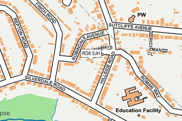 RG6 5JH map - OS OpenMap – Local (Ordnance Survey)