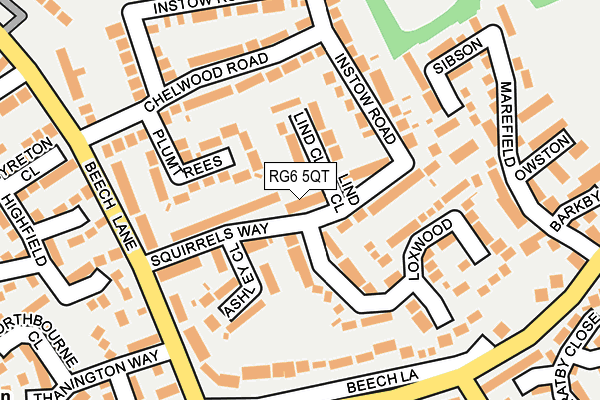 RG6 5QT map - OS OpenMap – Local (Ordnance Survey)