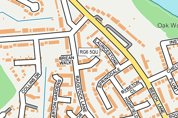 RG6 5QU map - OS OpenMap – Local (Ordnance Survey)