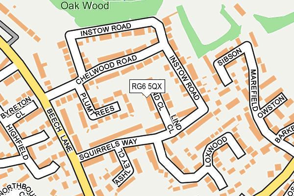 RG6 5QX map - OS OpenMap – Local (Ordnance Survey)