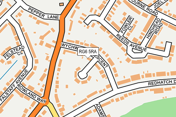 RG6 5RA map - OS OpenMap – Local (Ordnance Survey)