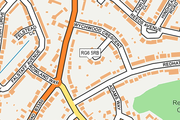 RG6 5RB map - OS OpenMap – Local (Ordnance Survey)