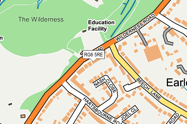 RG6 5RE map - OS OpenMap – Local (Ordnance Survey)