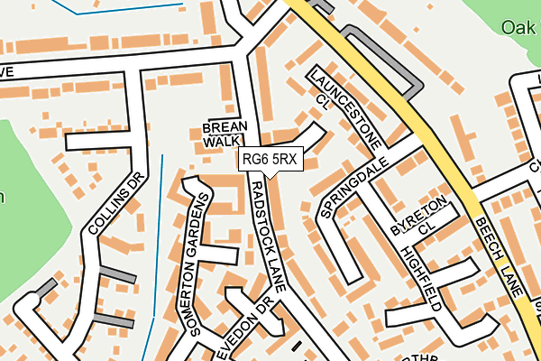 RG6 5RX map - OS OpenMap – Local (Ordnance Survey)