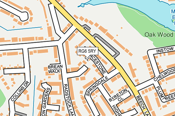 RG6 5RY map - OS OpenMap – Local (Ordnance Survey)