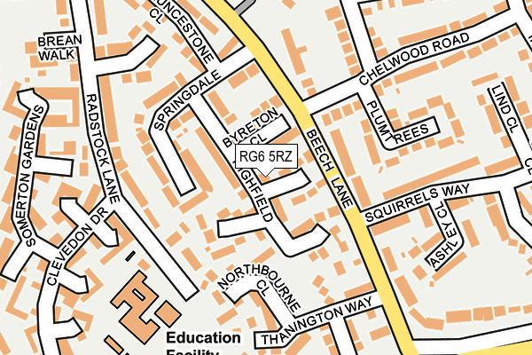 RG6 5RZ map - OS OpenMap – Local (Ordnance Survey)