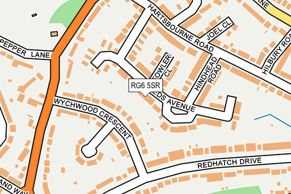 RG6 5SR map - OS OpenMap – Local (Ordnance Survey)