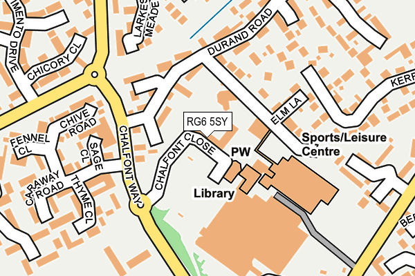 RG6 5SY map - OS OpenMap – Local (Ordnance Survey)