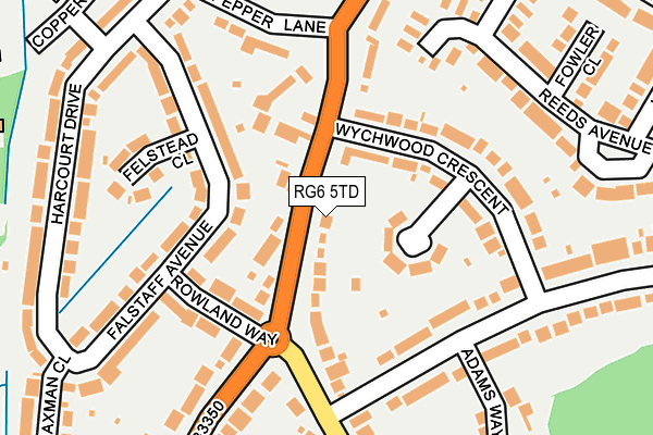 RG6 5TD map - OS OpenMap – Local (Ordnance Survey)