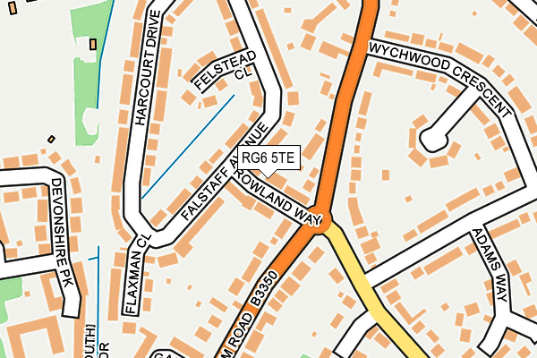 RG6 5TE map - OS OpenMap – Local (Ordnance Survey)