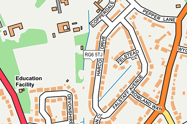 RG6 5TJ map - OS OpenMap – Local (Ordnance Survey)