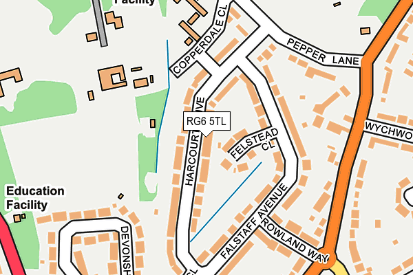 RG6 5TL map - OS OpenMap – Local (Ordnance Survey)