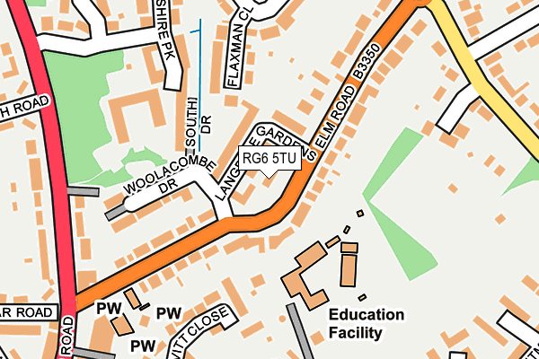 RG6 5TU map - OS OpenMap – Local (Ordnance Survey)