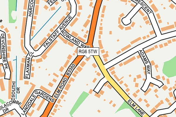 RG6 5TW map - OS OpenMap – Local (Ordnance Survey)