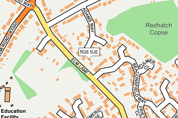 RG6 5UE map - OS OpenMap – Local (Ordnance Survey)