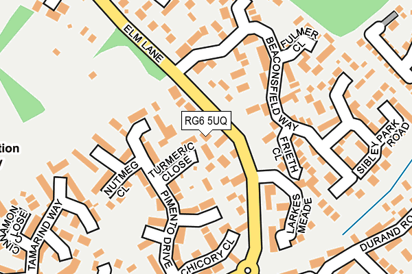 RG6 5UQ map - OS OpenMap – Local (Ordnance Survey)