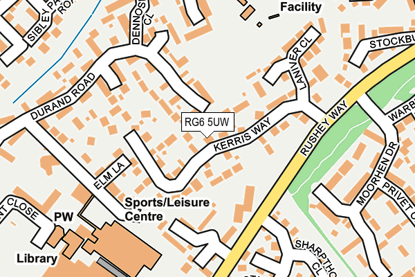 RG6 5UW map - OS OpenMap – Local (Ordnance Survey)