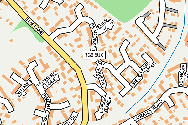 RG6 5UX map - OS OpenMap – Local (Ordnance Survey)