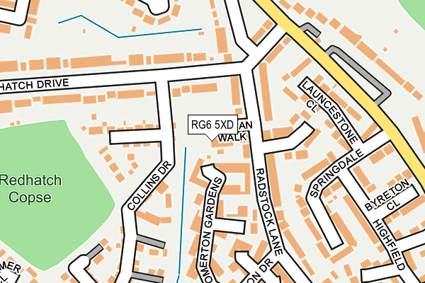 RG6 5XD map - OS OpenMap – Local (Ordnance Survey)