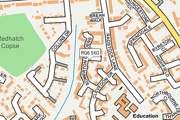 RG6 5XG map - OS OpenMap – Local (Ordnance Survey)