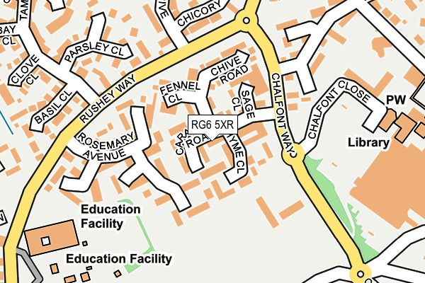 RG6 5XR map - OS OpenMap – Local (Ordnance Survey)