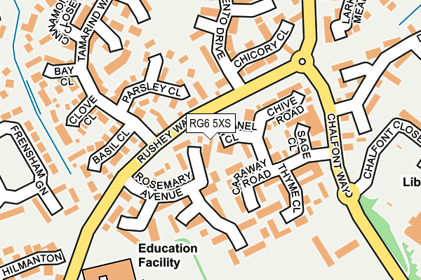 RG6 5XS map - OS OpenMap – Local (Ordnance Survey)