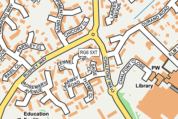 RG6 5XT map - OS OpenMap – Local (Ordnance Survey)