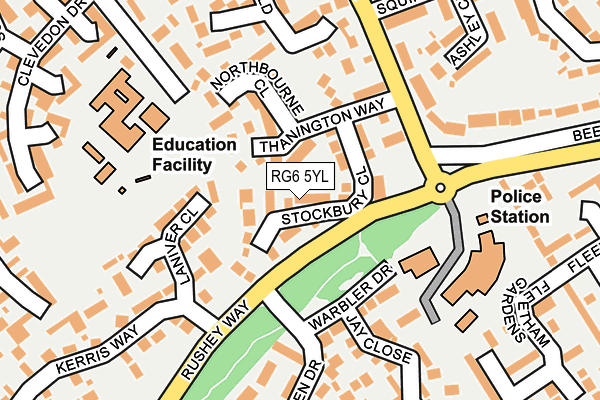 RG6 5YL map - OS OpenMap – Local (Ordnance Survey)