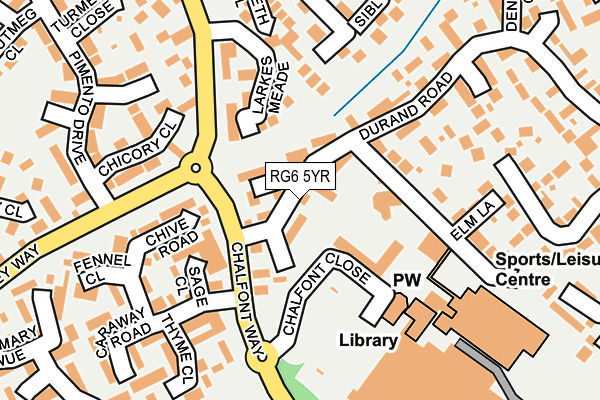 RG6 5YR map - OS OpenMap – Local (Ordnance Survey)