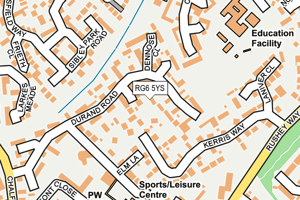 RG6 5YS map - OS OpenMap – Local (Ordnance Survey)