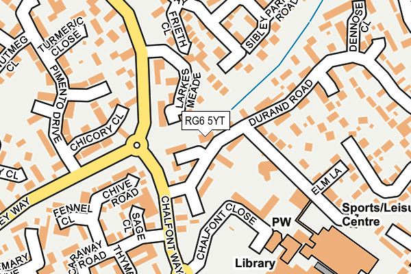 RG6 5YT map - OS OpenMap – Local (Ordnance Survey)