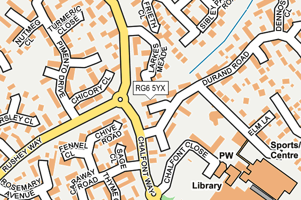 RG6 5YX map - OS OpenMap – Local (Ordnance Survey)
