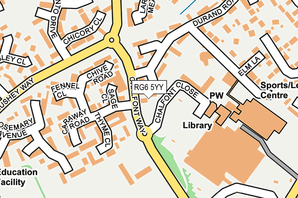 RG6 5YY map - OS OpenMap – Local (Ordnance Survey)