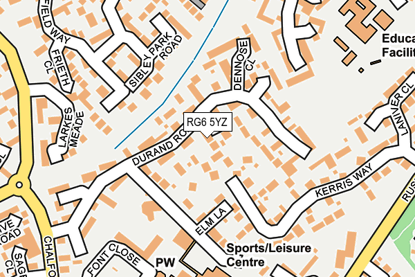 RG6 5YZ map - OS OpenMap – Local (Ordnance Survey)