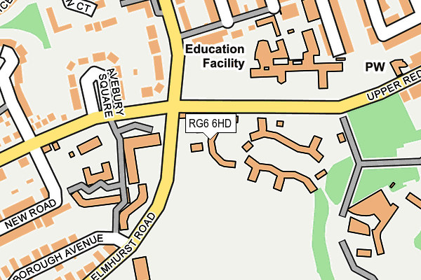 RG6 6HD map - OS OpenMap – Local (Ordnance Survey)