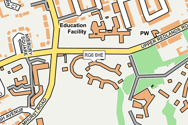 RG6 6HE map - OS OpenMap – Local (Ordnance Survey)