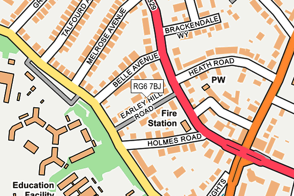 RG6 7BJ map - OS OpenMap – Local (Ordnance Survey)