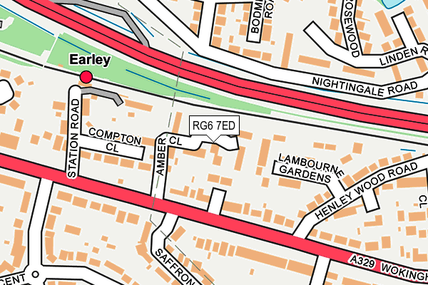 RG6 7ED map - OS OpenMap – Local (Ordnance Survey)