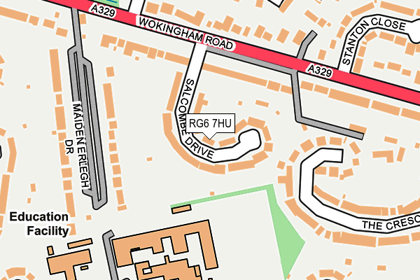 RG6 7HU map - OS OpenMap – Local (Ordnance Survey)