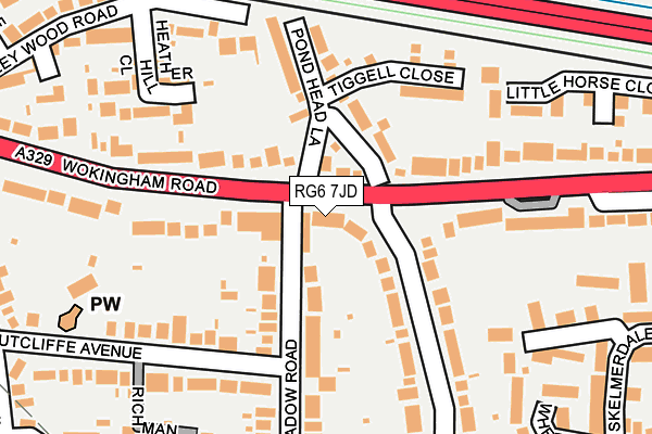 RG6 7JD map - OS OpenMap – Local (Ordnance Survey)