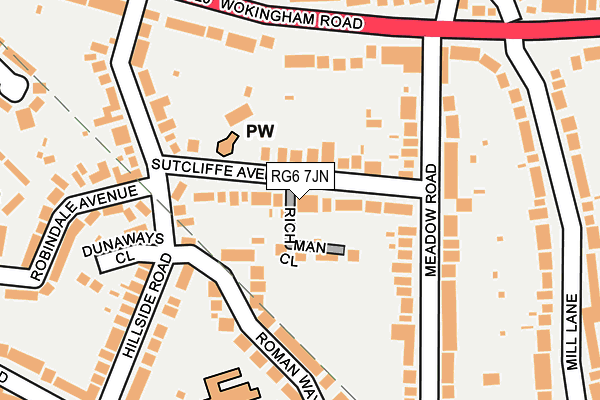 RG6 7JN map - OS OpenMap – Local (Ordnance Survey)