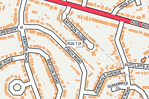 RG6 7JX map - OS OpenMap – Local (Ordnance Survey)