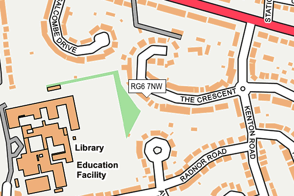 RG6 7NW map - OS OpenMap – Local (Ordnance Survey)