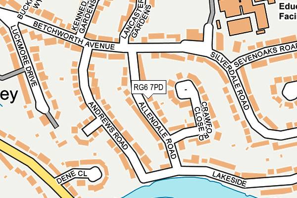 RG6 7PD map - OS OpenMap – Local (Ordnance Survey)