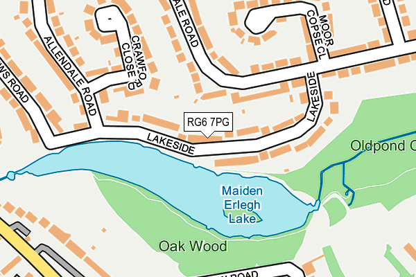 RG6 7PG map - OS OpenMap – Local (Ordnance Survey)