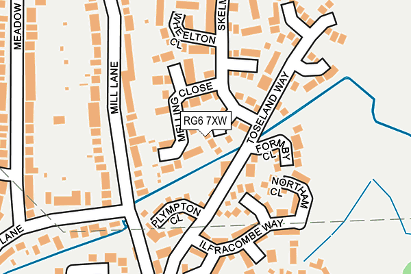 RG6 7XW map - OS OpenMap – Local (Ordnance Survey)