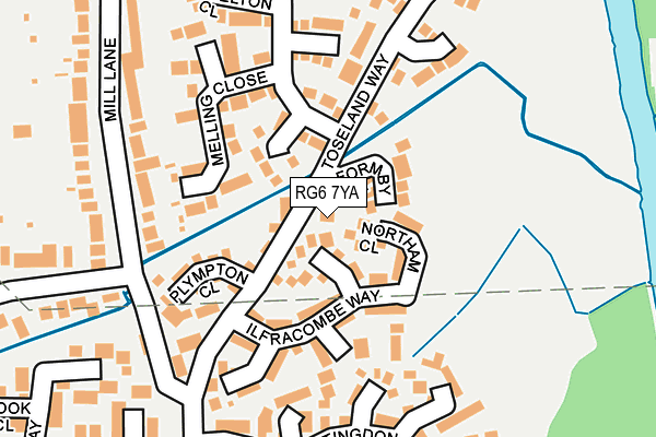 RG6 7YA map - OS OpenMap – Local (Ordnance Survey)