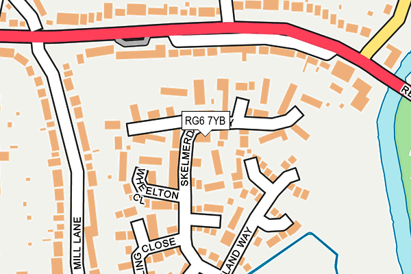 RG6 7YB map - OS OpenMap – Local (Ordnance Survey)