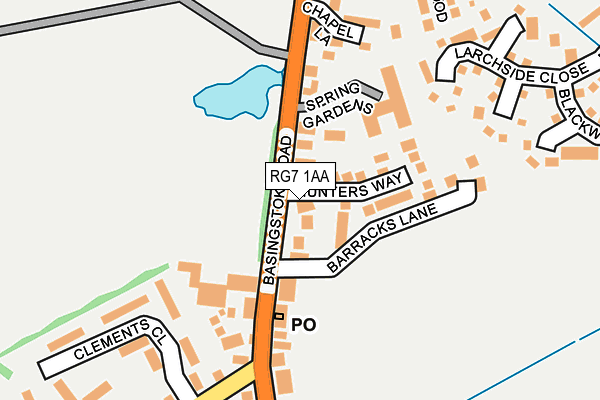 RG7 1AA map - OS OpenMap – Local (Ordnance Survey)