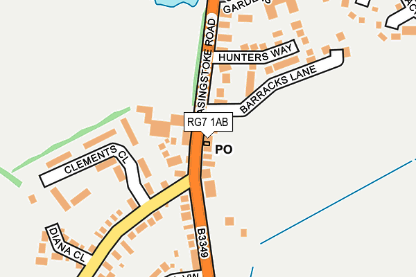 RG7 1AB map - OS OpenMap – Local (Ordnance Survey)